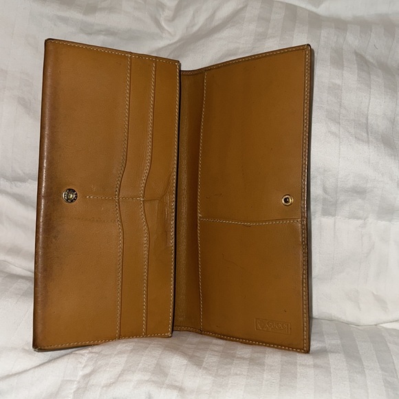 ❌SOLD❌ GUCCI micro GG vintage coated canvas & leather bifold long wallet classic - Picture 6 of 16